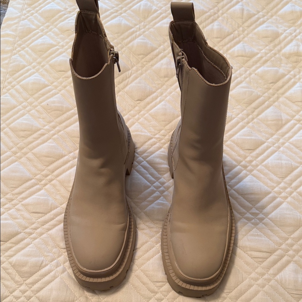 Zara Beige Ankle Booties